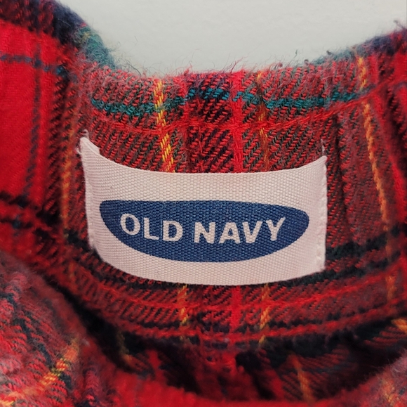 Old Navy Red and Green Christmas Plaid Holiday Cotton Sleep Pants Medium - Picture 3 of 9